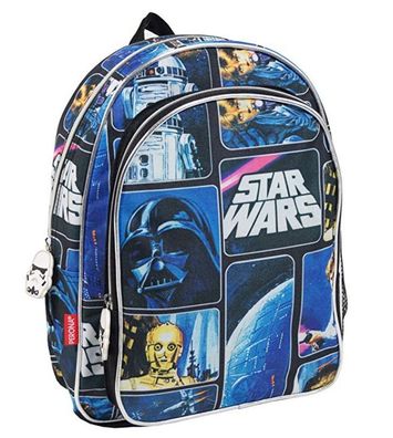 Star Wars Rucksack Backpack NEU 27x29x11cm Bag Luke R2D2 Darth Vader C2PO