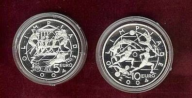 San Marino Silber 5 + 10 Euro 2003 Gedenkmünzen-Set in PP/ Proof Selten