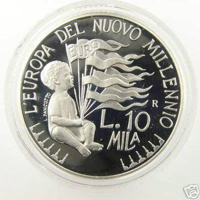 San Marino Silber 10 000 Lire 1998 PP/ Proof