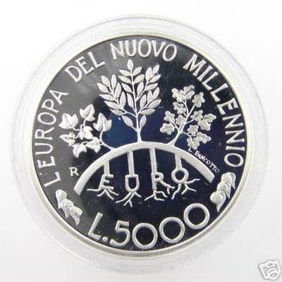 San Marino Silber 5 000 Lire 1998 PP/ Proof