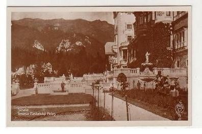 51084 Foto Ak Sinaia große Walachei Rumänien Terrasse Castell Peles um 1920