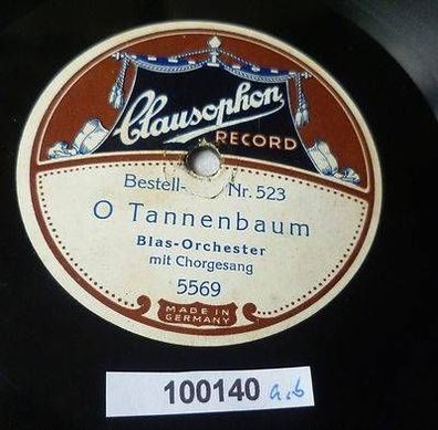 Schellackplatte Clausophon "O Tannenbaum" "Stille Nacht"