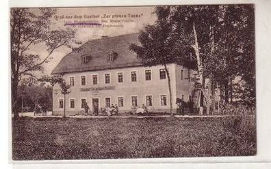 52678 Ak Gruß aus dem Gasthof "Zur grünen Tanne" Hartha bei Frankenstein 1921