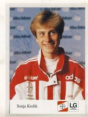 Sonja Krolik Autogrammkarte Original Signiert + A 1983
