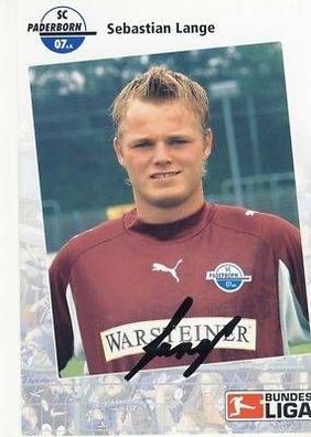Sebastian Lange SC Paderborn 2006/07 Autogrammkarte + 84620