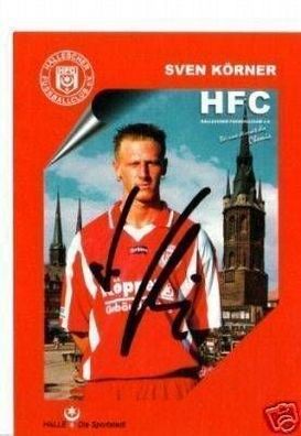 Sven Körner Hallescher FC 2001-02 Autogrammkarte + 18249