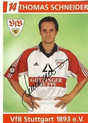 Thomas Schneider VfB Stuttgart 1998-99 Autogrammkarte + 79550