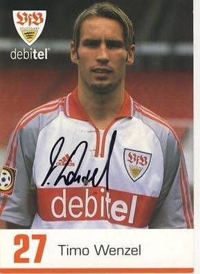 Timo Wenzel VfB Stuttgart 2000-01 Autogrammkarte + 76336