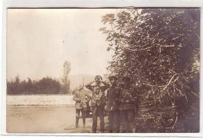 52881 Foto Mazedonien "Fliegerbeobachtung" 1. Weltrkieg um 1916