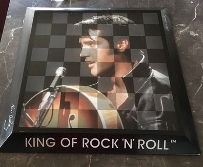 Elvis the King of Rockn Roll Damebrett Schachbrett ca. 40x40 neu + ovp - cool !