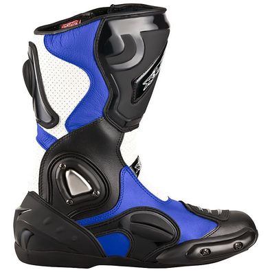 Motorradstiefel Racing Boots Touringstiefel von XLS schwarz blau weiß Gr. 40 bis 47