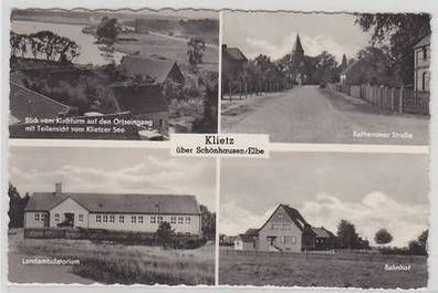 52692 Mehrbild Ak Klietz über Schönhausen Elbe 1960