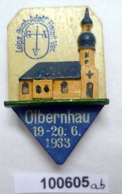 seltenes Holz Abzeichen Olbernhau Leipziger Gustav Adolf Haupt Verein 1933
