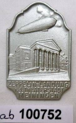 seltenes Blech Abzeichen Zeppelin Landung in der Theaterstadt Meiningen
