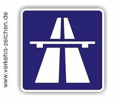Verkehrszeichen VZ 330, Autobahn, Original StVO, Straßenschild, 600x600 mm