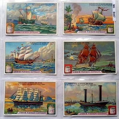 Liebigbilder Serie 974 Segelschiffe im Wandel der Zeiten kompl. 1928 (6/100659)