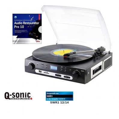 Q-Sonic UPL-855. MP3 Plattenspieler und Digitalisierer Schallplatten- und MC Kassette