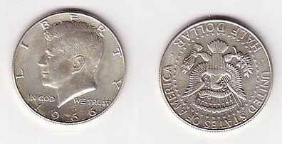 1/2 Dollar Silber Münze USA Kennedy 1966