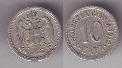 5 Para Nickel Münze Serbien 1912