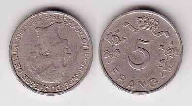5 Franc Nickel Münze Luxemburg 1949