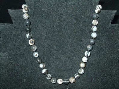 Onyx (6mm) Perlenkette -Schmuck-Edelsteine-Heilsteine-Mineralien-