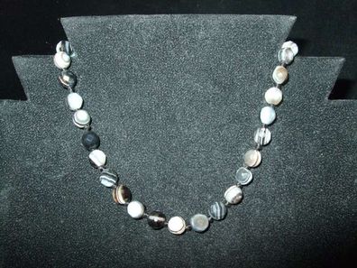 Onyx (facettiert) Perlenkette -Schmuck-Edelsteine-Heilsteine-Mineralien-