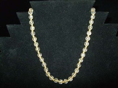 Rutilquarz 6 mm (facettiert) Perlenkette Edelsteine-Schmuck-Heilsteine-Mineralien-