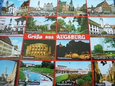 2832 / Ansichtskarte-Grüße aus Augsburg