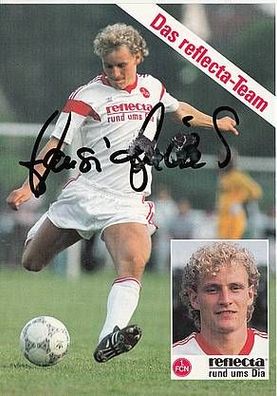 Hans Jürgen Heidenreich 1. FC Nürberg 1987-88 Autogrammkarte + A21721
