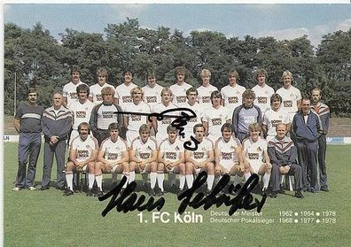 Original Signiert Mannschaftskarte 1. Köln 1983-84 TOP + A21751
