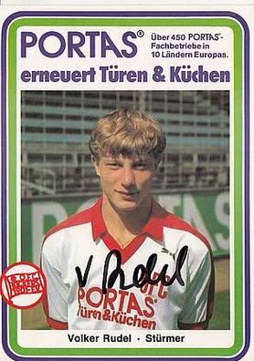 Volker Rudel Kickers Offenbach 1983-84 Autogrammkarte + A21975