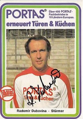 Radomir Dubovina Kickers Offenbach 1983-84 Autogrammkarte + A21973