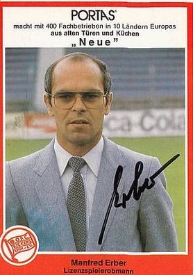 Manfred Erber Kickers Offenbach 1981-82 Autogrammkarte + A21960