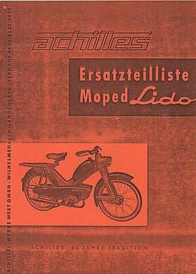 Ersatzteilliste Achilles Moped Lido mit 50 ccm Sachs Motor, Zweirad, Oldtimer