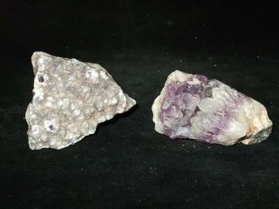 2 Stück Amethyst/ Quarz Mexiko Rohstein -Mineralien-Heilsteine-Edelsteine-Rohsteine-
