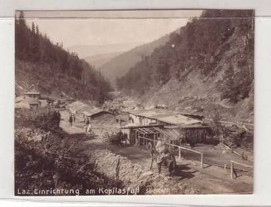 52411 Foto Laz. Einrichtung am Kopilasfuß Rumänien 1. Weltkrieg um 1915