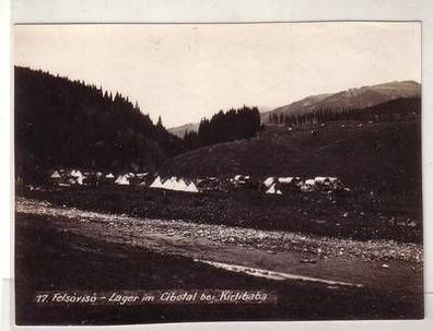 52408 Foto Felsöviso Lager im Cibotal bei Kirlibaba 1. Weltkrieg um 1915