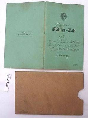seltener Grüner Militärpaß Jägerbataillon Nr.13 Jahresklasse 1871
