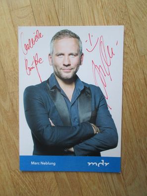 MDR Fernsehmoderator Marc Neblung - handsigniertes Autogramm!!!