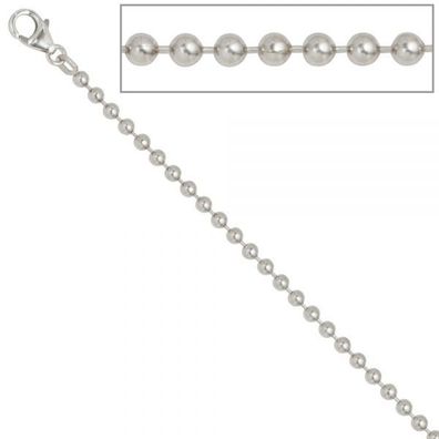 Kugelkette 925 Sterling Silber rhodiniert 3,0 mm 45 cm Halskette