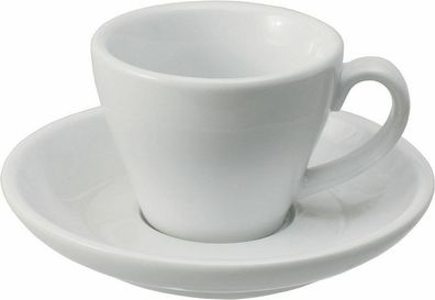 6-er Set Espresso Tasse doppio mit Untertasse, Serie Italia in Gastro-Qualität