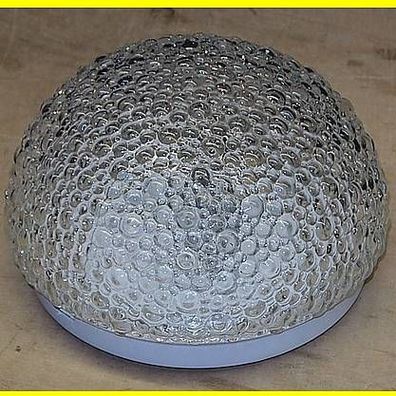Lampe - Glas mit Metallhalterung in weiß - Durchmesser ca. 20,5 cm - Neu !