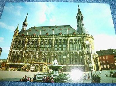 2888/ Ansichtskarte-Bad Aachen-Rathaus