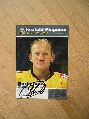 Eishockey Krefeld Pinguine Saison 11/12 Boris Blank - handsigniertes Autogramm!!!