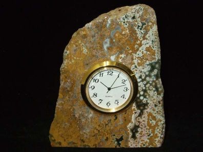 Uhr Ozeanjaspis Rhyolith Madagaskar -Edelsteinuhr Mineralienuhr Heilsteine Mineralien