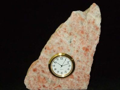 Uhr Sonnenstein Madagaskar -Edelsteinuhr Mineralienuhr Heilsteine Mineralien-