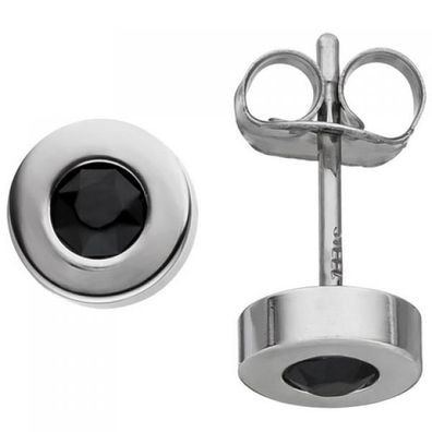 Ohrstecker rund aus Edelstahl mit Swarovski Elements 5,8 mm