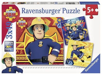 Ravensburger Fireman Feuerwehrmann Sam 3 x 49 Teile Puzzle NEU NEW Kinderpuzzle