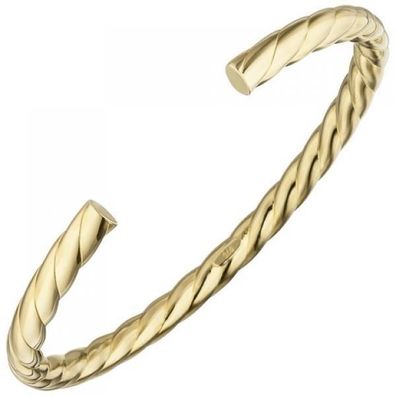 Armspange / offener Armreif 925 Silber Gold vergoldet Armband oval