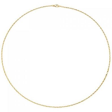 Collier Halskette 750 Gold Gelbgold diamantiert 1 mm 42 cm kette